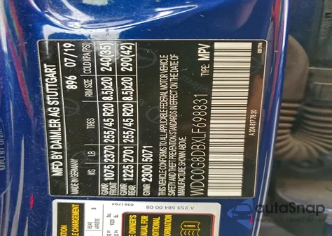 2020 Mercedes-Benz Glc 300 z USA, uszkodzony, nr VIN WDC0G8DBXLF698831